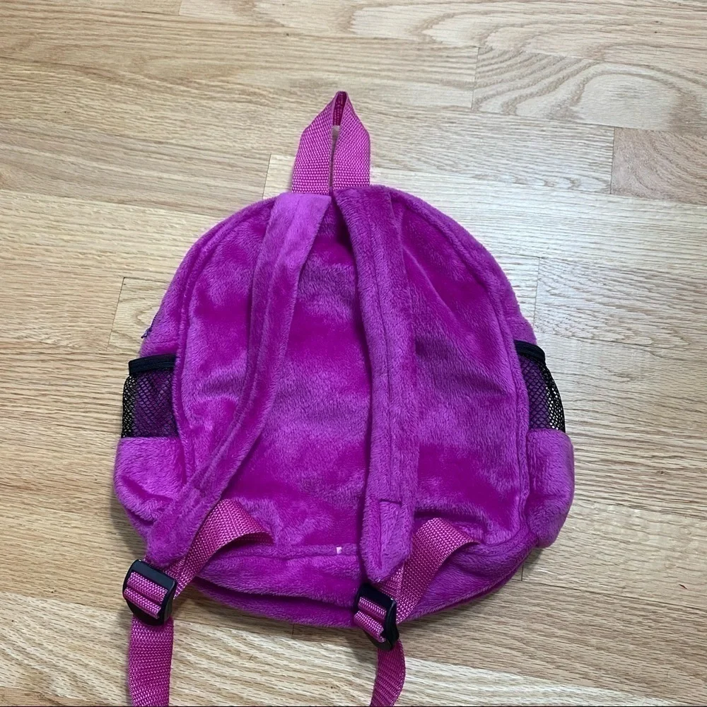Vintage Barney Mini Backpack Book Bag Purple Dinosaur Zip 90s